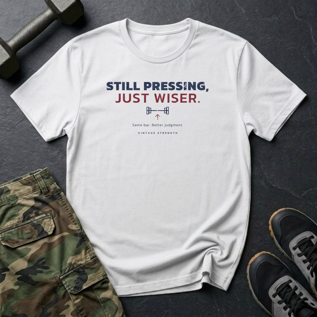 Still Pressing, Just Wiser T-Shirt in White