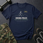 Hiking Poles Make Me Four-Wheel Drive T-Shirt in Navy