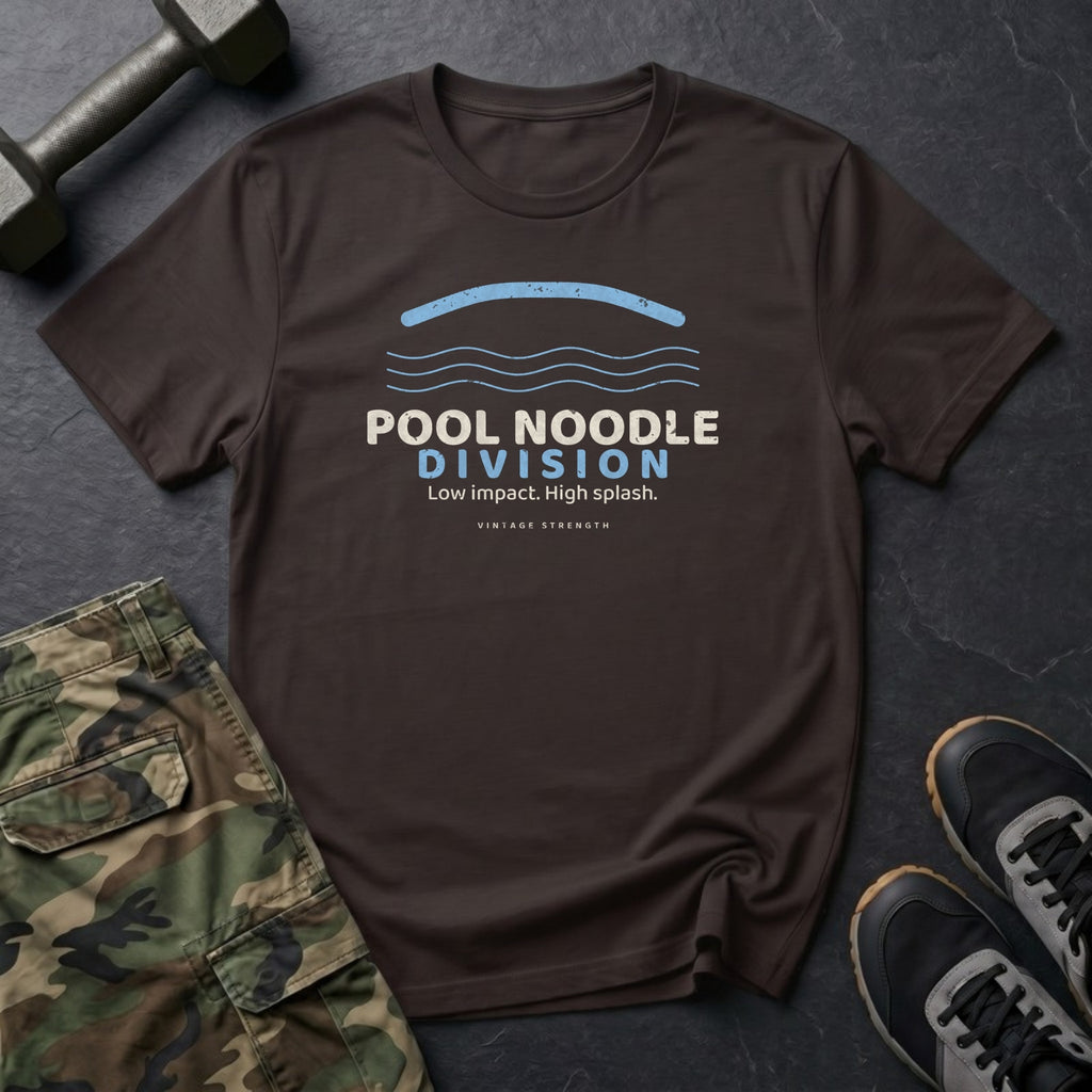 Pool Noodle Division T-Shirt in Dark Chocolate