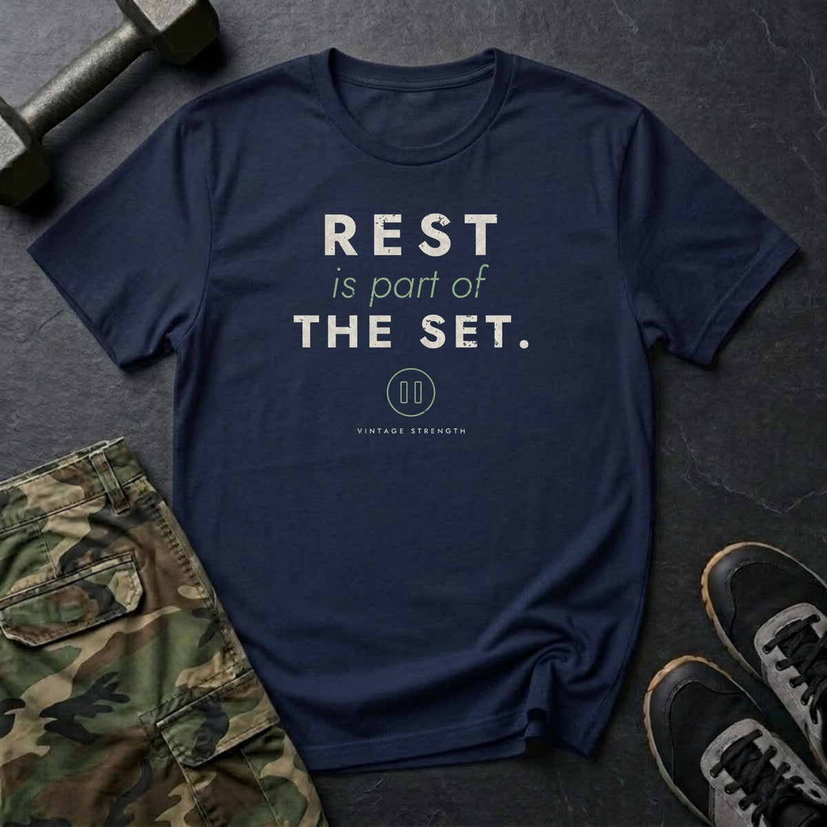 Rest Is Part of the Set T-Shirt in Navy