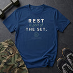 Rest Is Part of the Set T-Shirt in Heather Navy