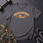 Barbell and Foam Roller - Gym T-Shirt in Charcoal