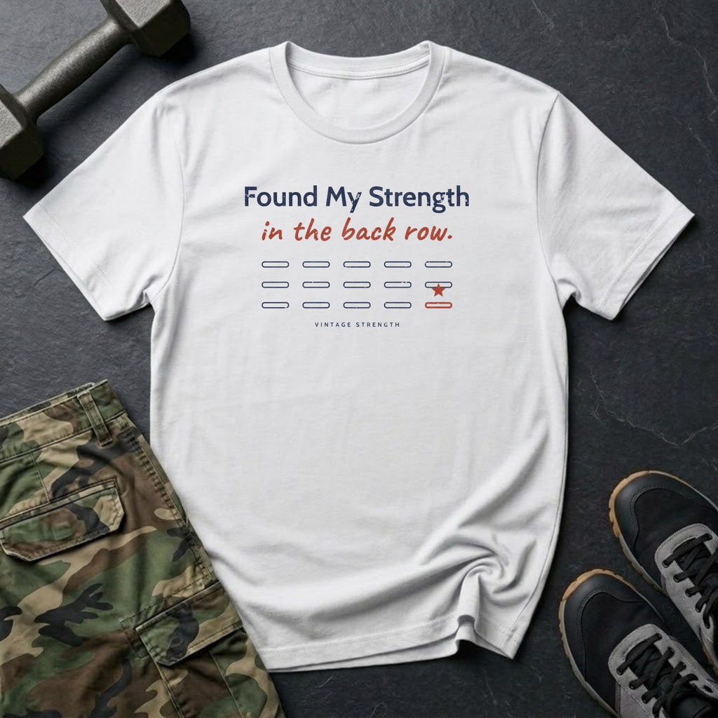 Found My Strength in the Back Row T-Shirt in White