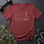 Walker. Cane. Just Me. T-Shirt in Heather Cardinal