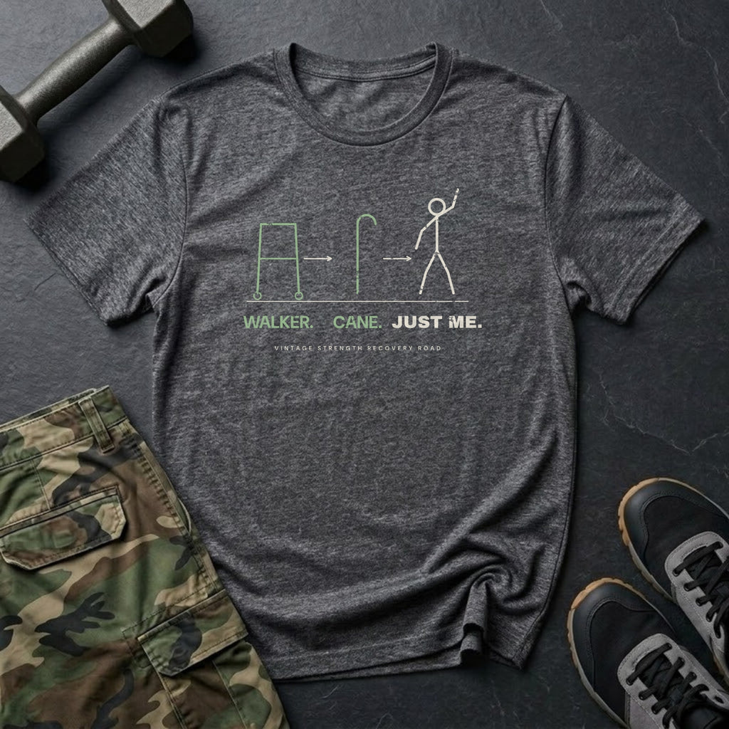 Walker. Cane. Just Me. T-Shirt in Dark Heather