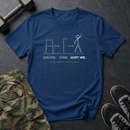 Walker. Cane. Just Me. T-Shirt in Heather Navy