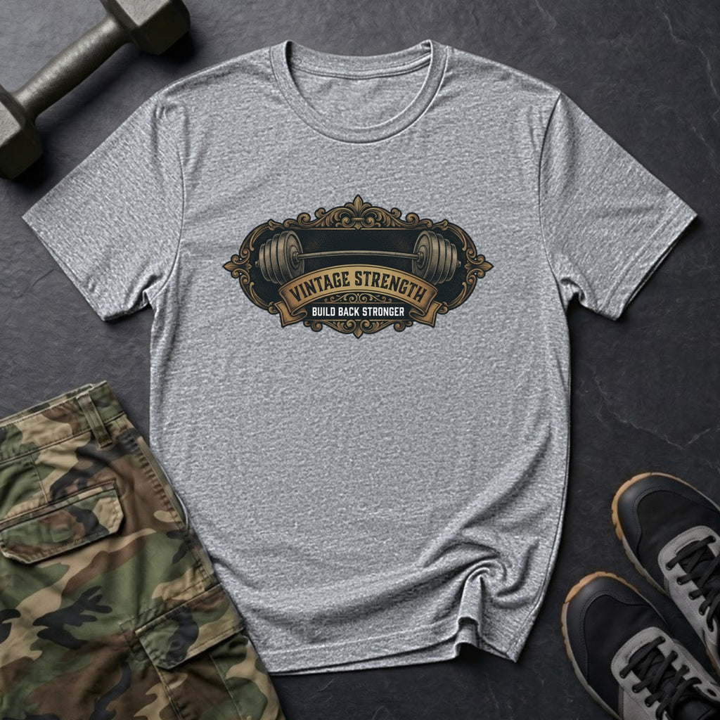 Build Back Stronger - Gym T-Shirt in Sport Grey