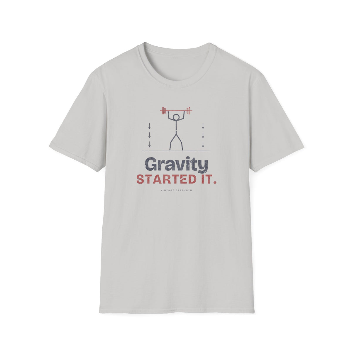 Gravity Started It. T-Shirt in Ice Grey