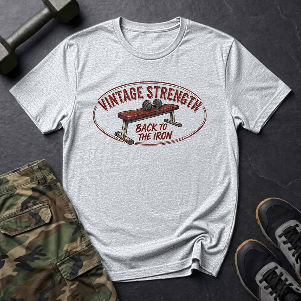 Back to the Iron - Bench T-Shirt in Ice Grey