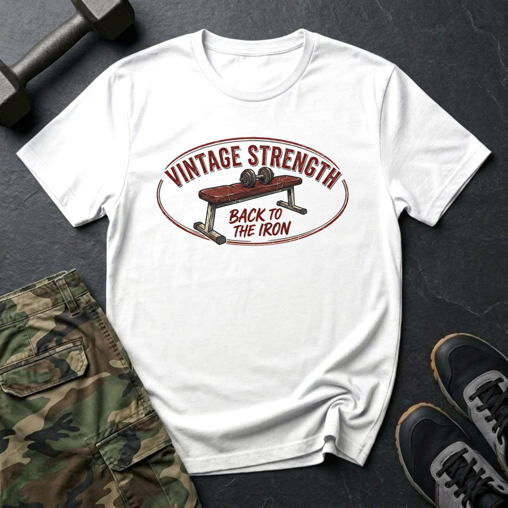 Back to the Iron - Bench T-Shirt in White