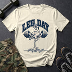 Leg Day Flamingo - Gym T-Shirt in Natural
