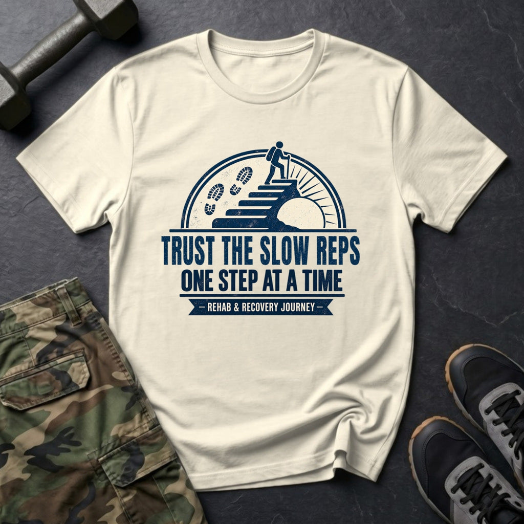 Trust the Slow Reps - Recovery Badge T-Shirt in Natural