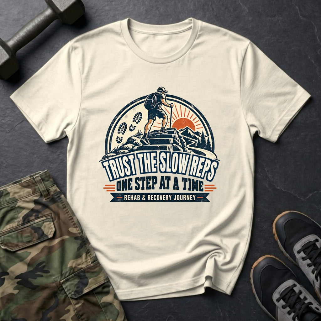 Trust the Slow Reps - Summit Hike T-Shirt in Natural