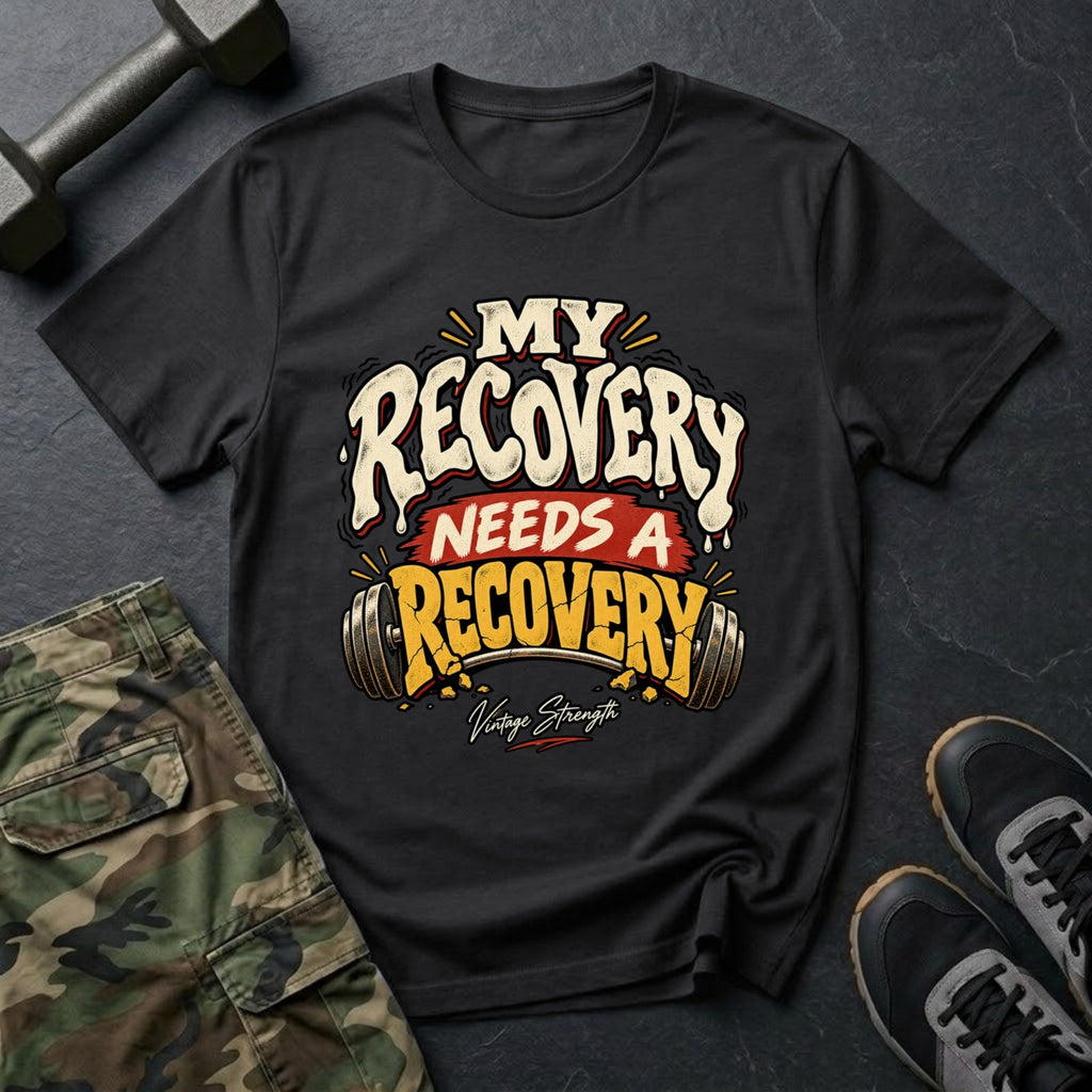 My Recovery Needs a Recovery - Gym T-Shirt in Black