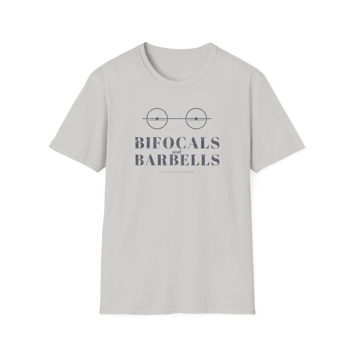 Bifocals and Barbells T-Shirt in Ice Grey