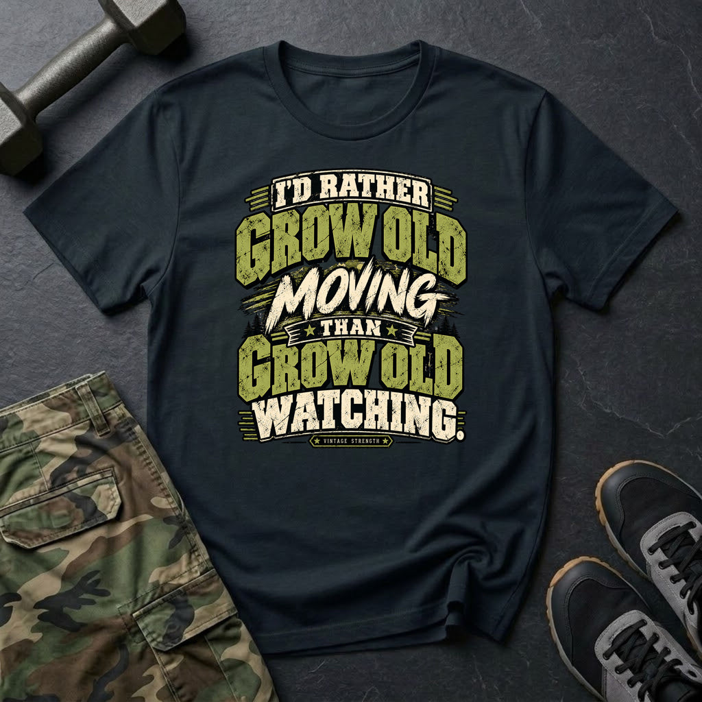 Rather Move Text T-Shirt