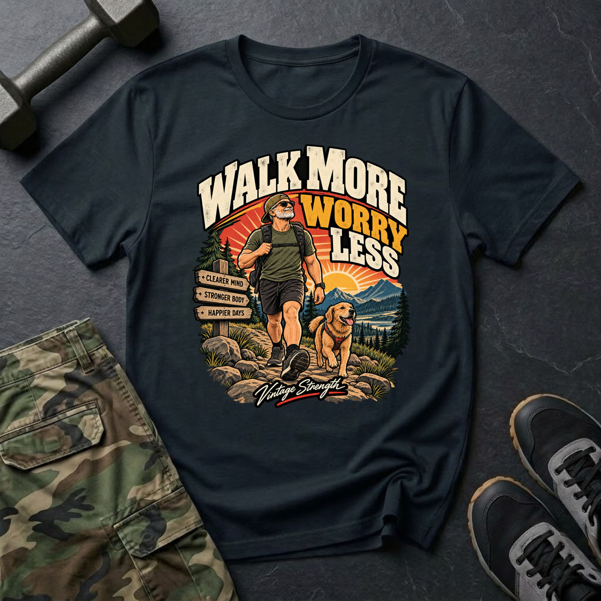 Walk More Worry Less T-Shirt