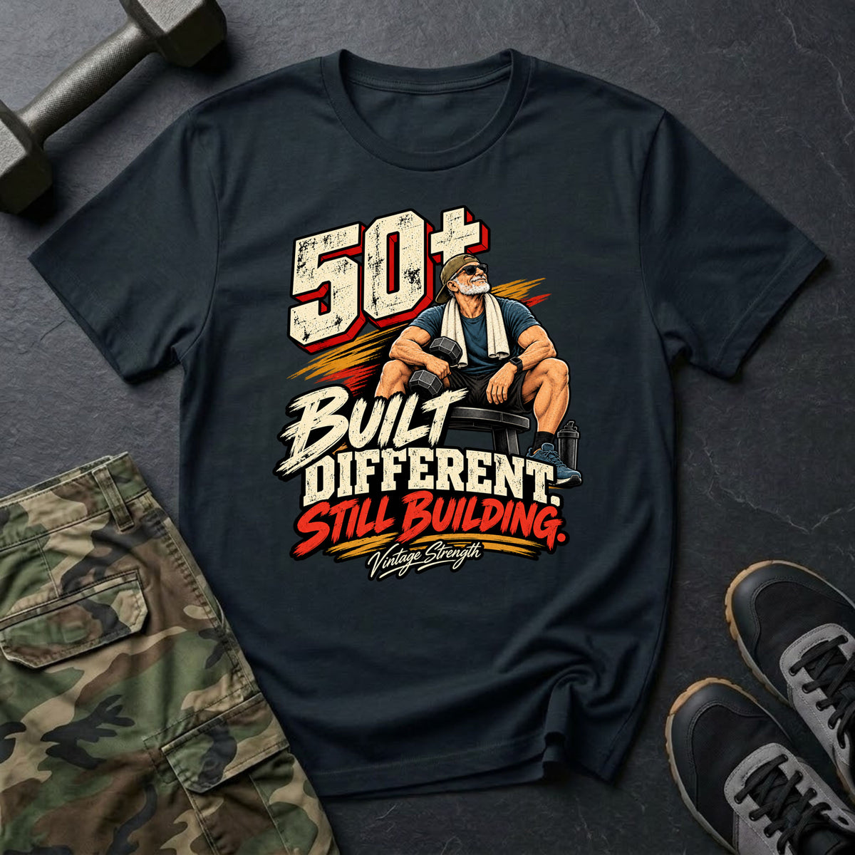50+ Built Different T-Shirt