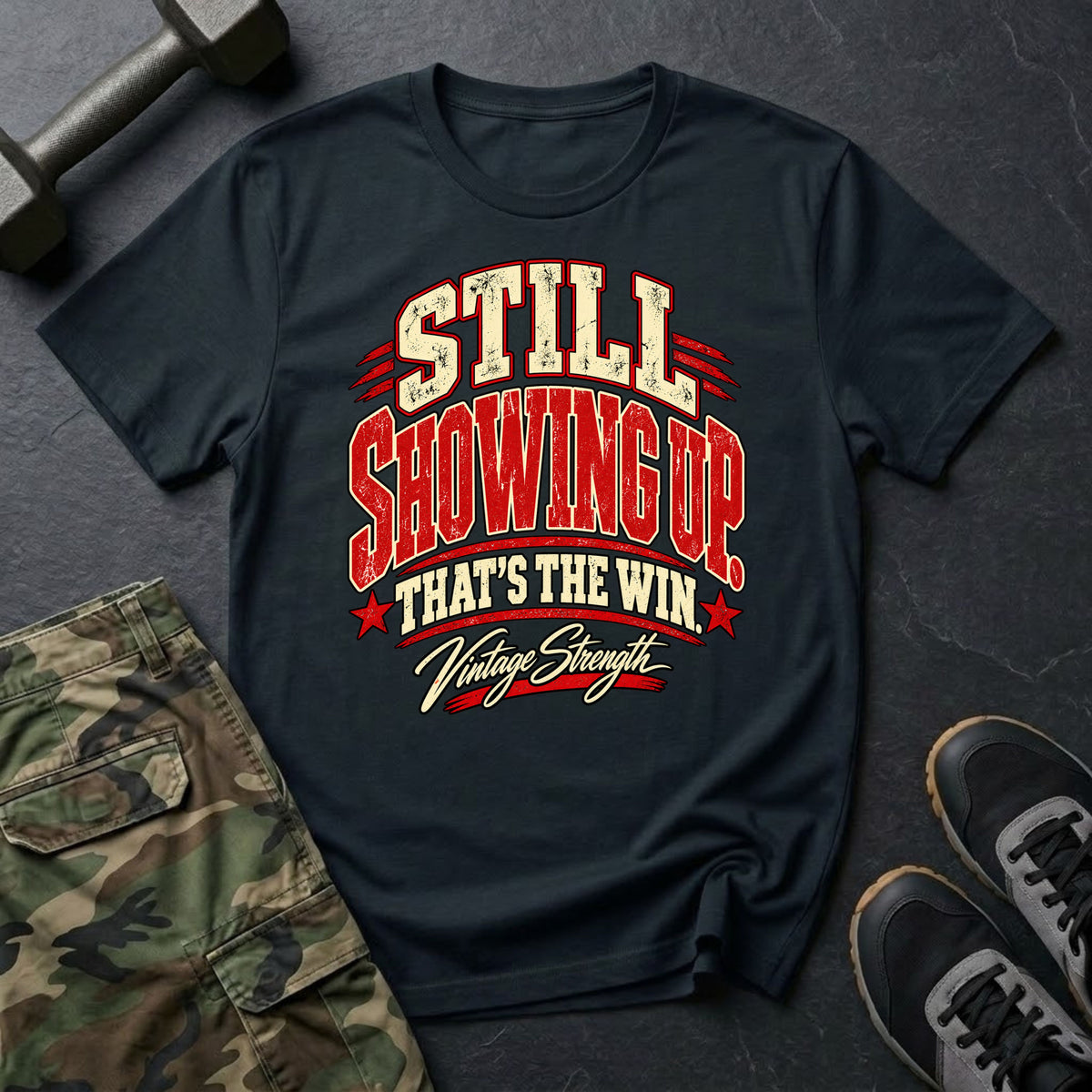Showing Up Win Red T-Shirt