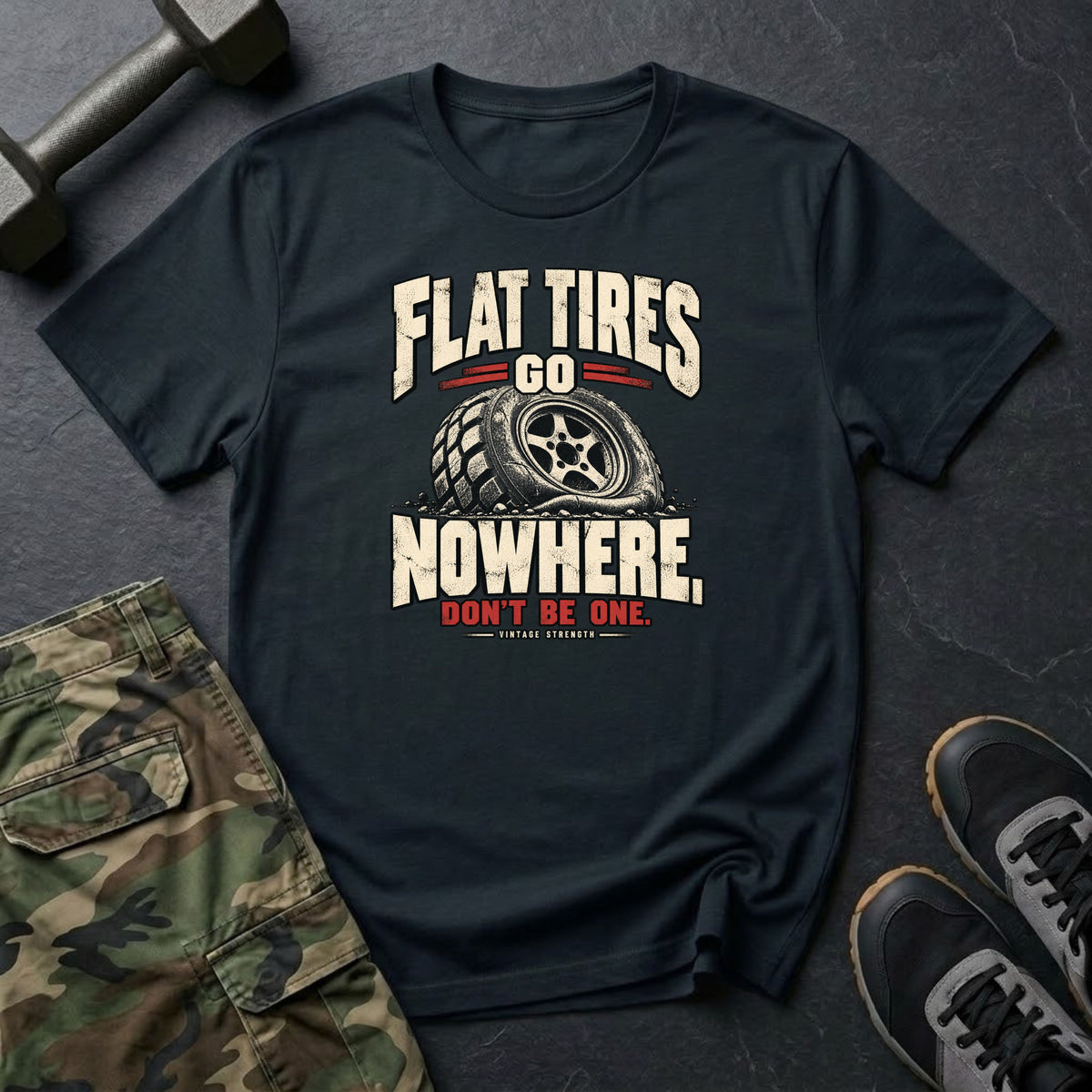 Flat Tires Go Nowhere T-Shirt