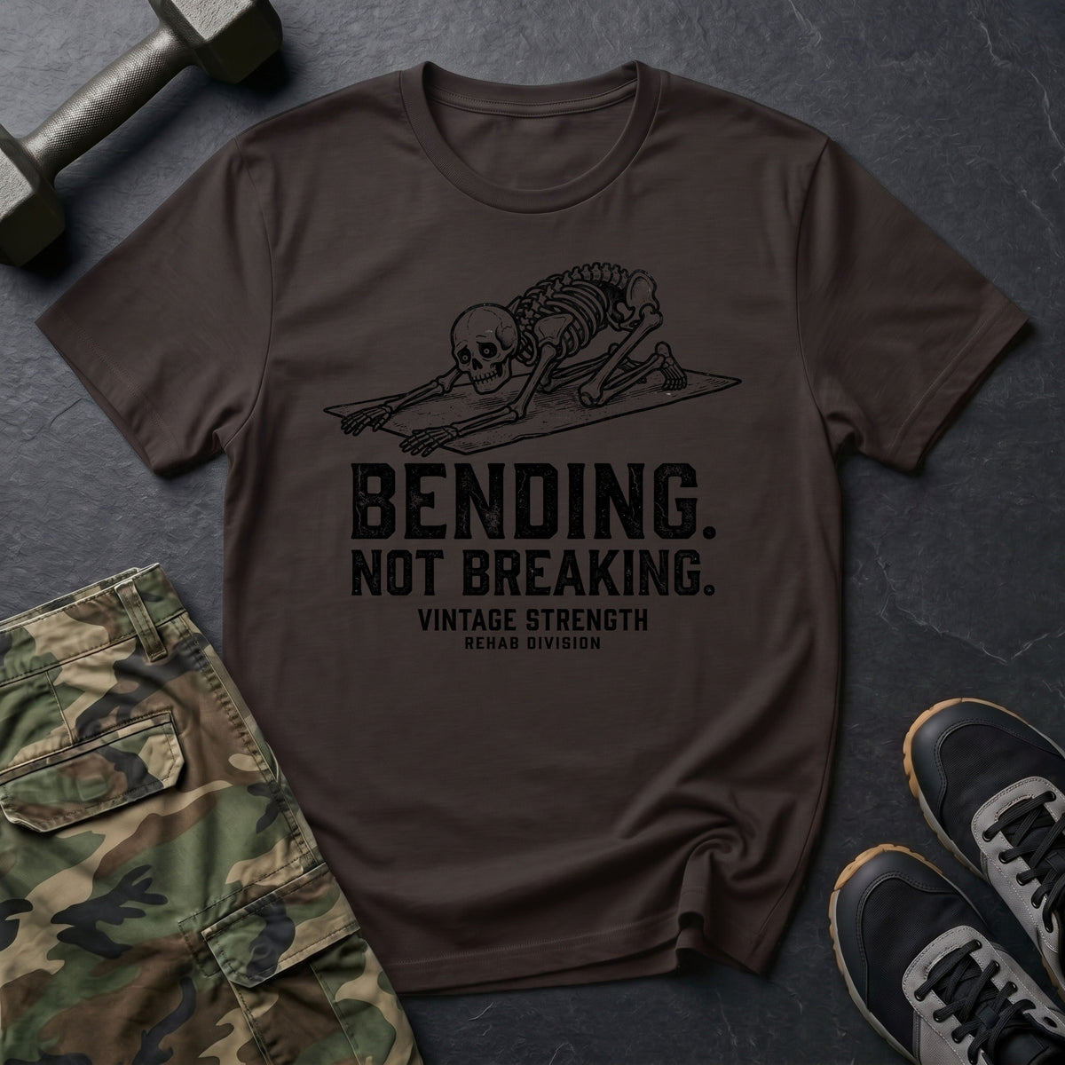 Skeleton Bending Not Breaking T-Shirt