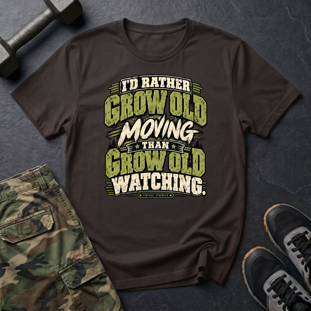 Rather Move Text T-Shirt