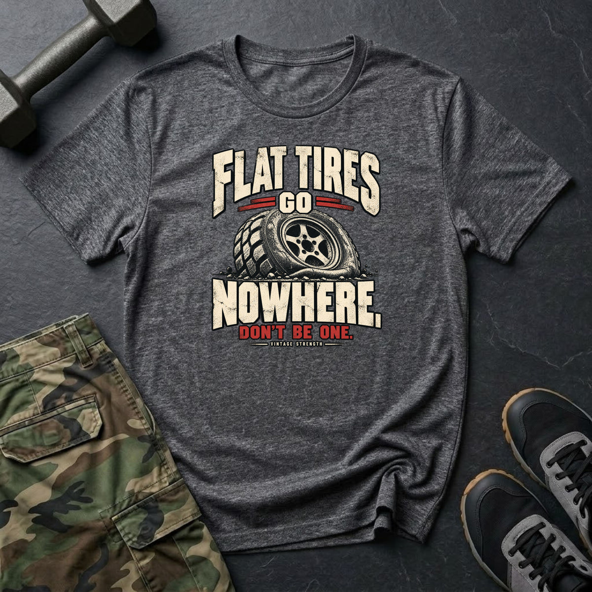 Flat Tires Go Nowhere T-Shirt
