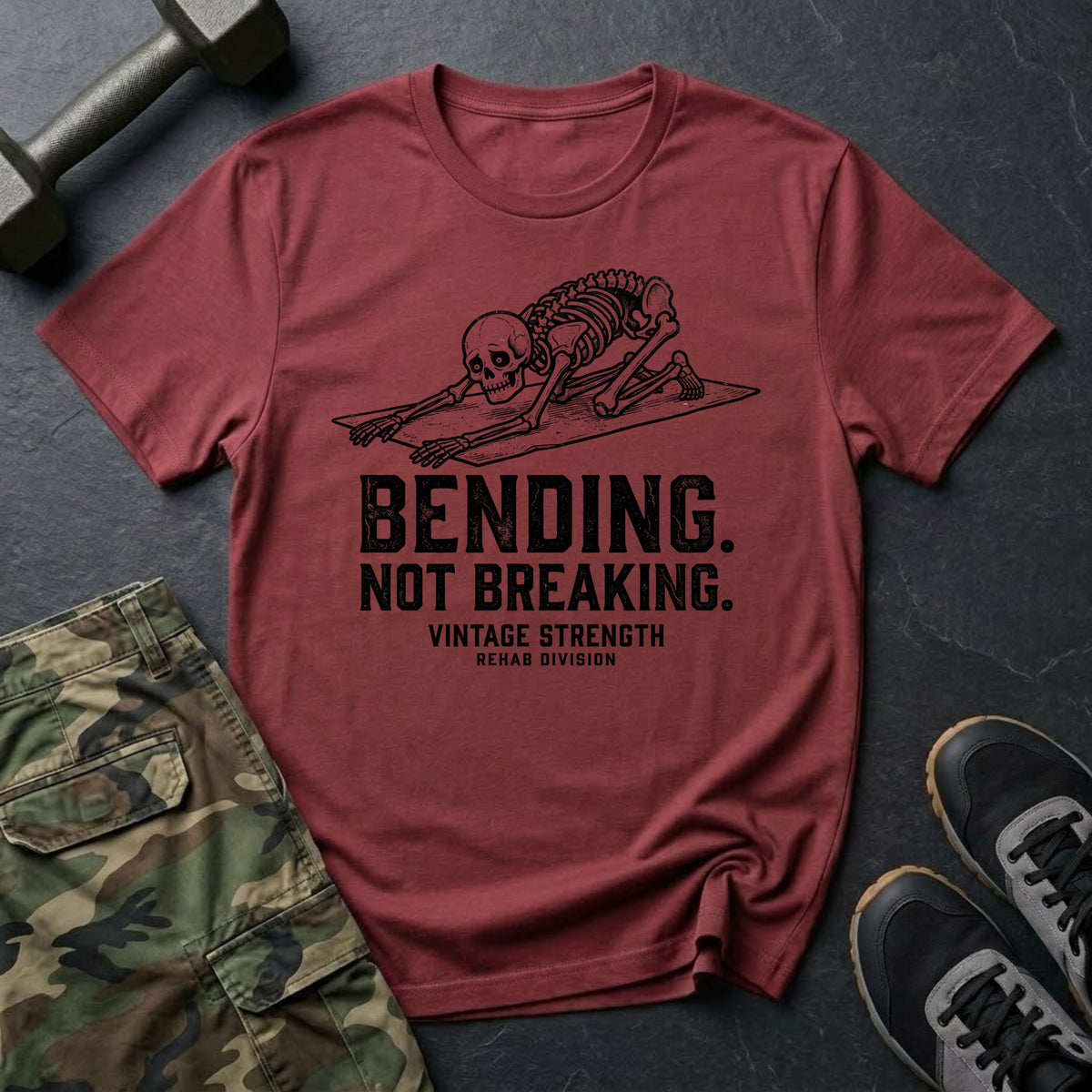 Skeleton Bending Not Breaking T-Shirt