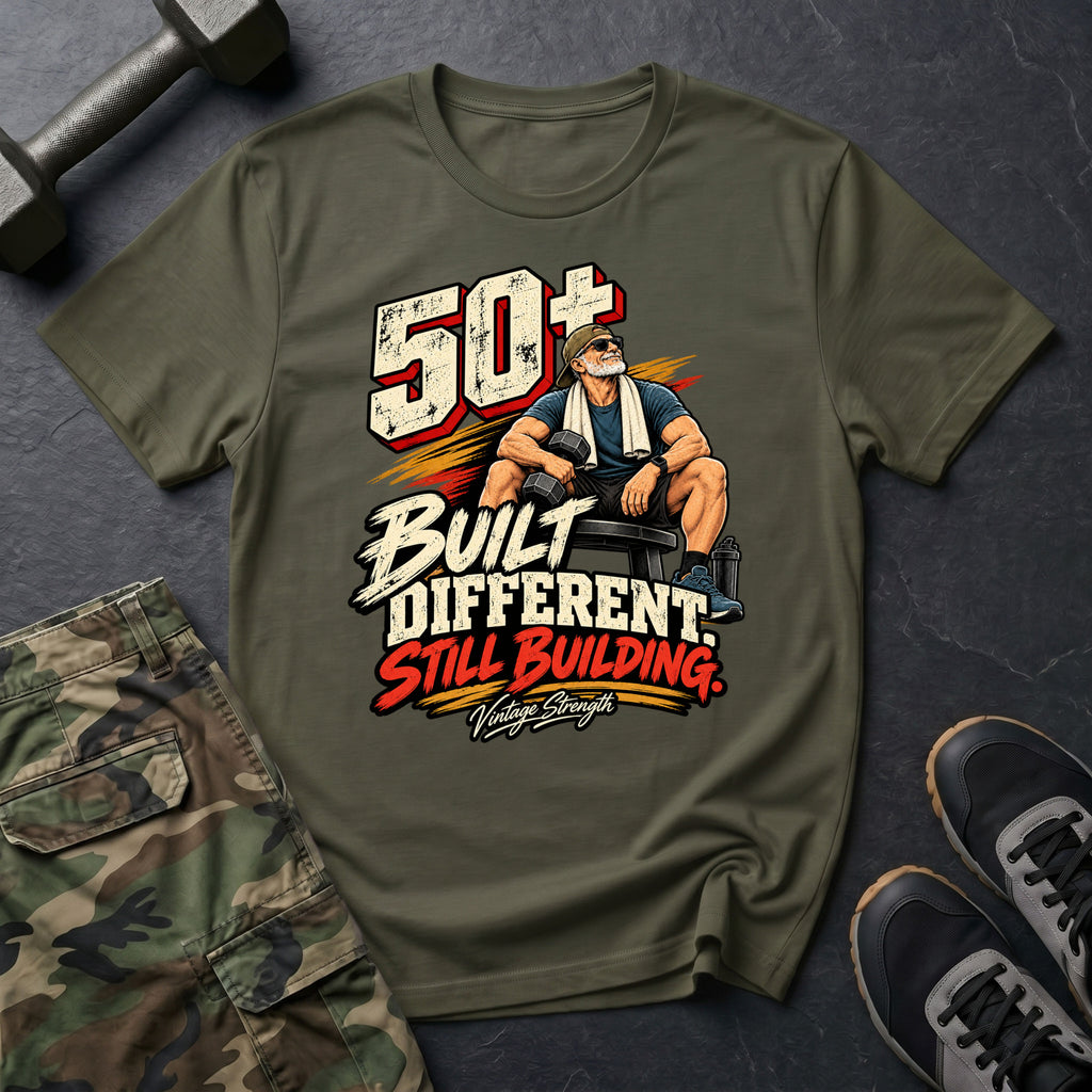 50+ Built Different T-Shirt