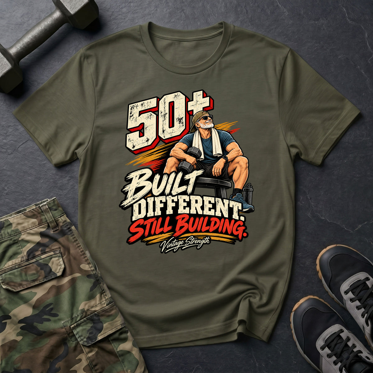 50+ Built Different T-Shirt