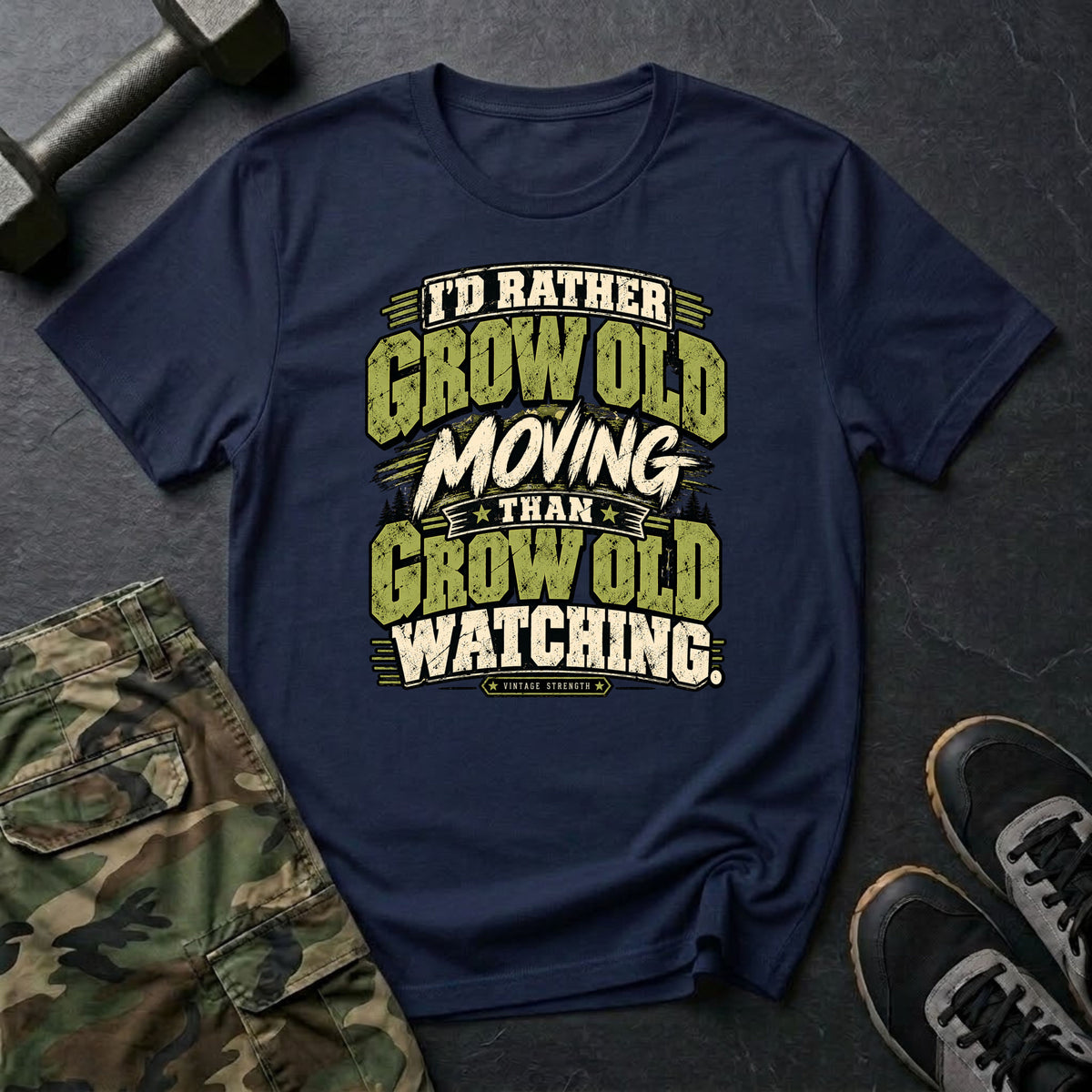 Rather Move Text T-Shirt