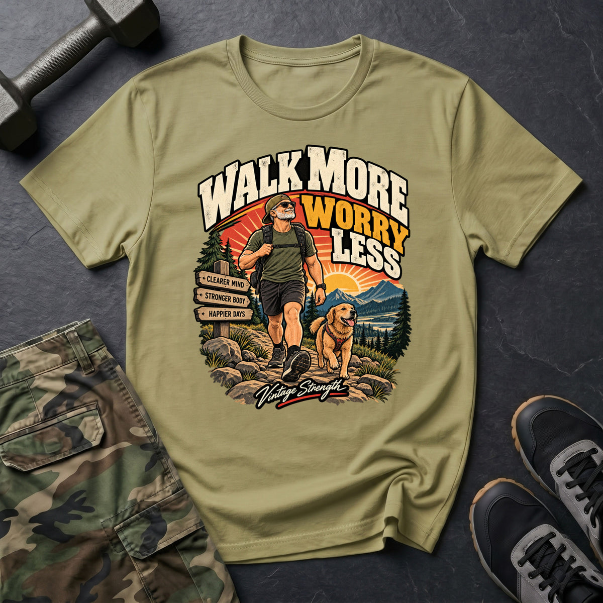 Walk More Worry Less T-Shirt