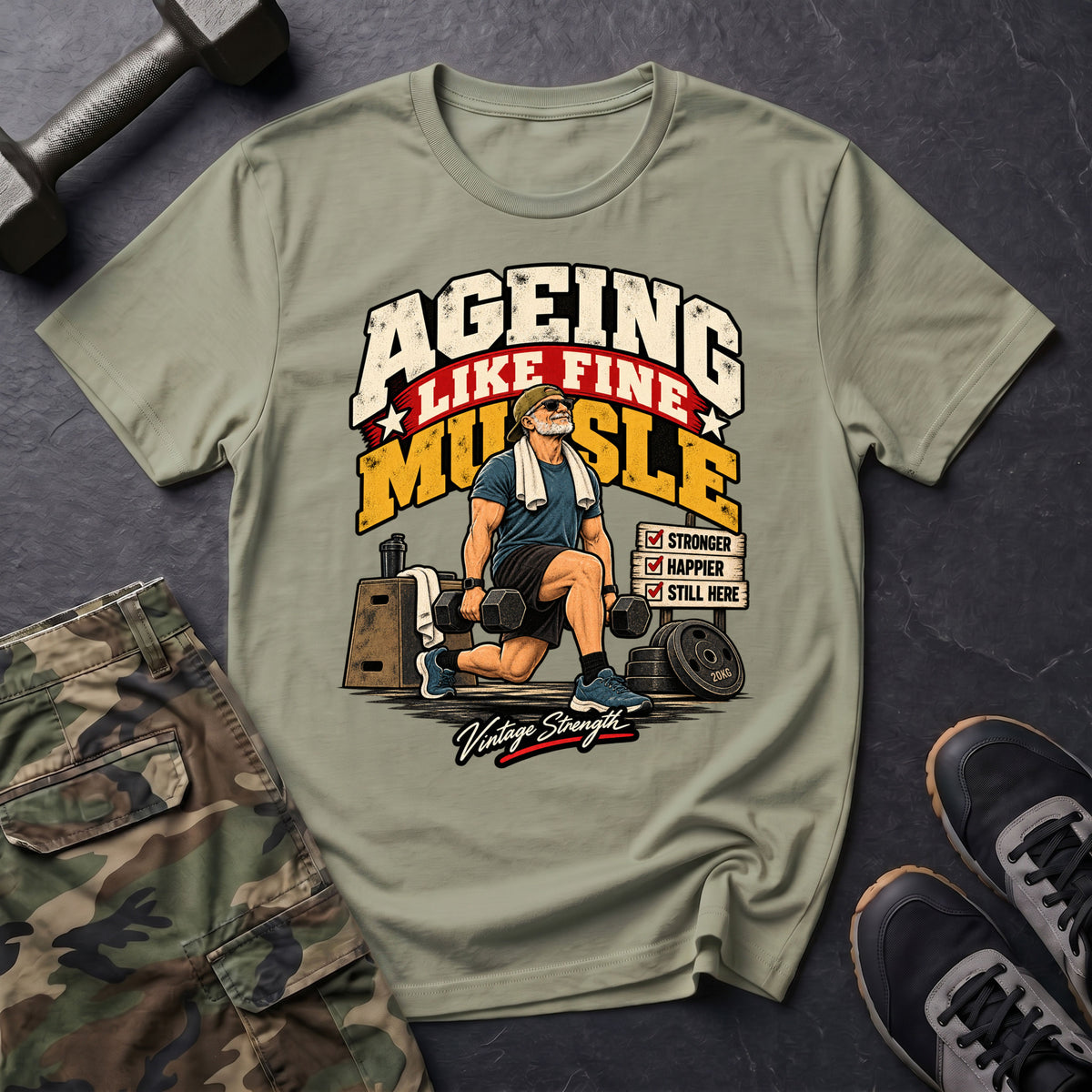 Aging Like Fine Muscle T-Shirt