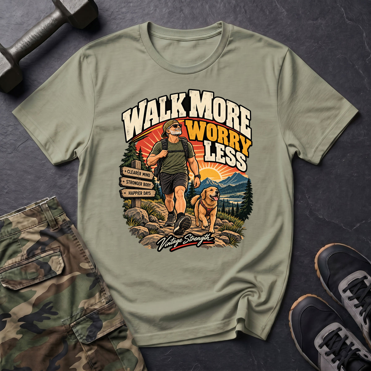 Walk More Worry Less T-Shirt