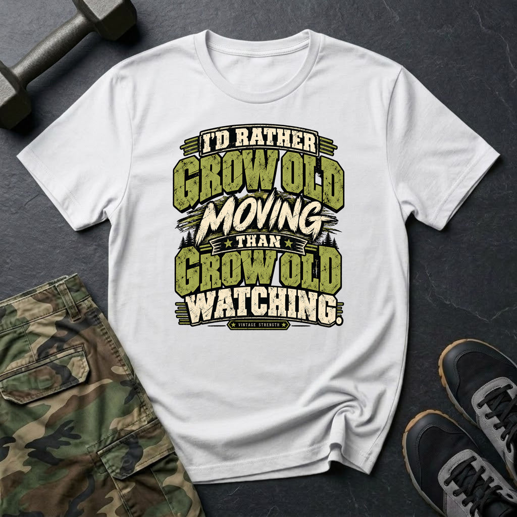 Rather Move Text T-Shirt