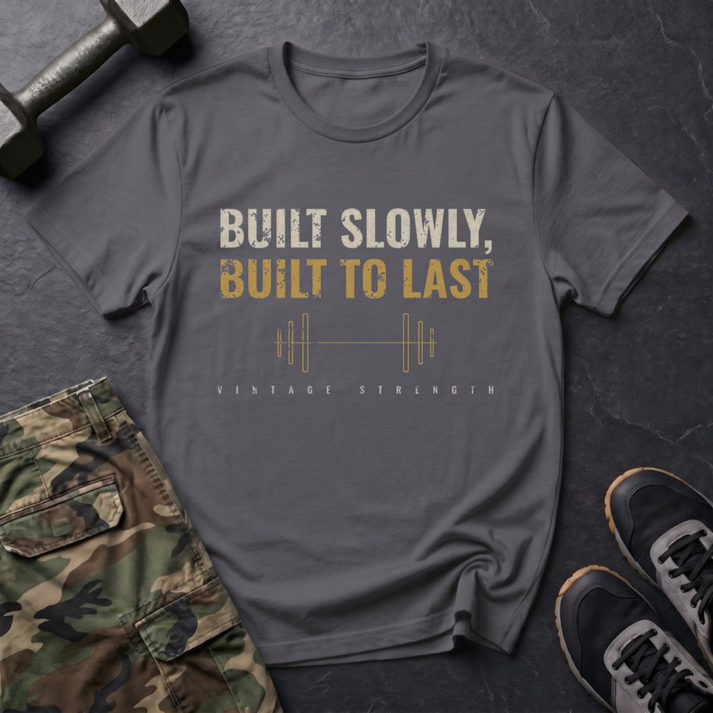 Built Slowly, Built to Last T-Shirt in Charcoal