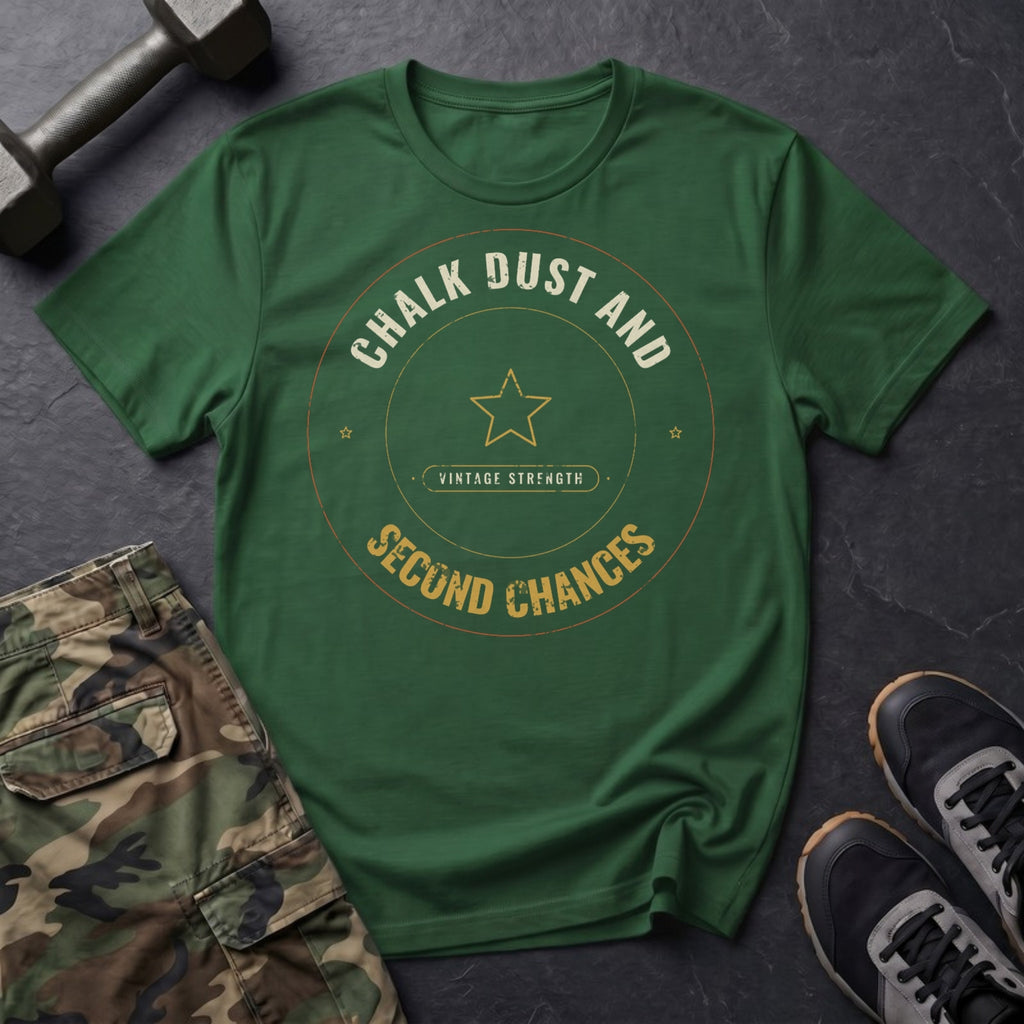 Chalk Dust and Second Chances T-Shirt in Forest Green