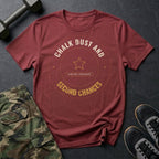 Chalk Dust and Second Chances T-Shirt in Heather Cardinal