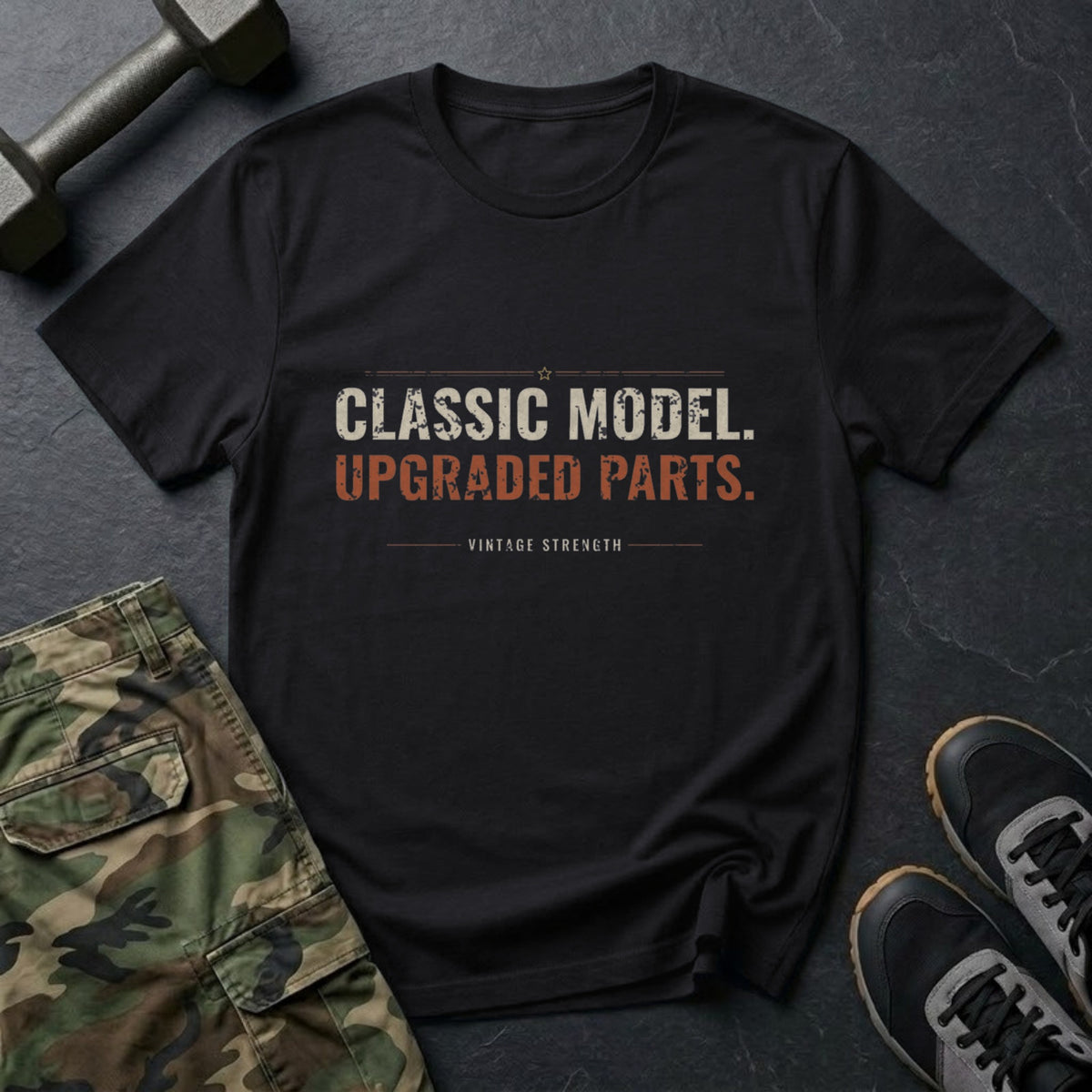 Classic Model, Upgraded Parts T-Shirt in Black