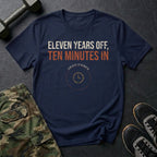 Eleven Years Off, Ten Minutes In T-Shirt in Navy