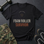 Foam Roller Survivor T-Shirt in Black