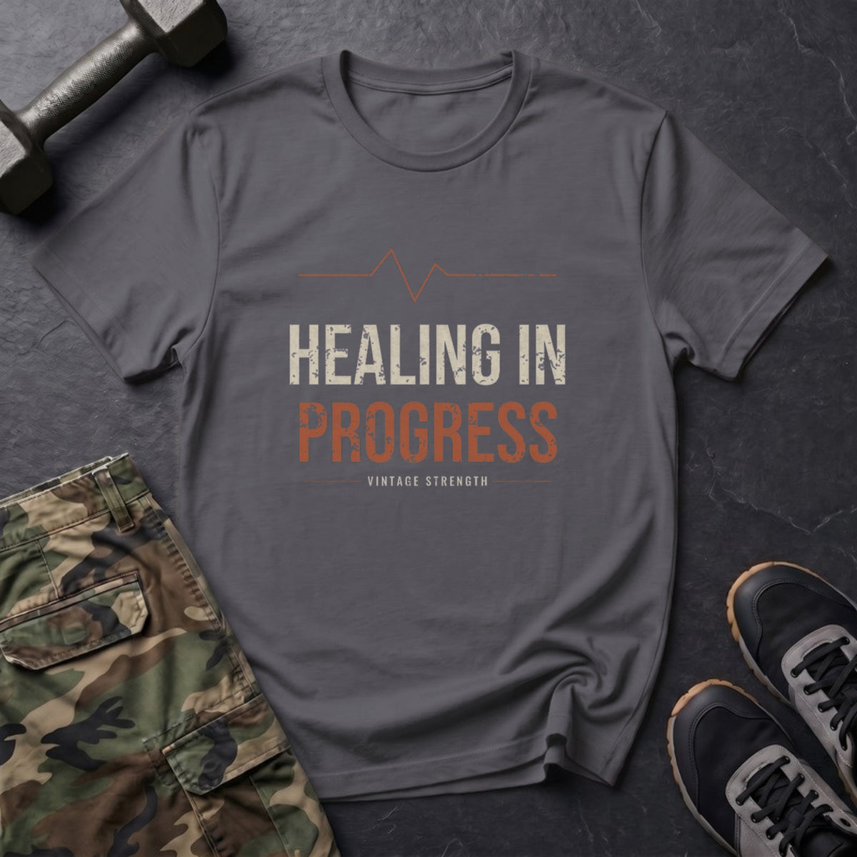 Healing in Progress T-Shirt in Charcoal