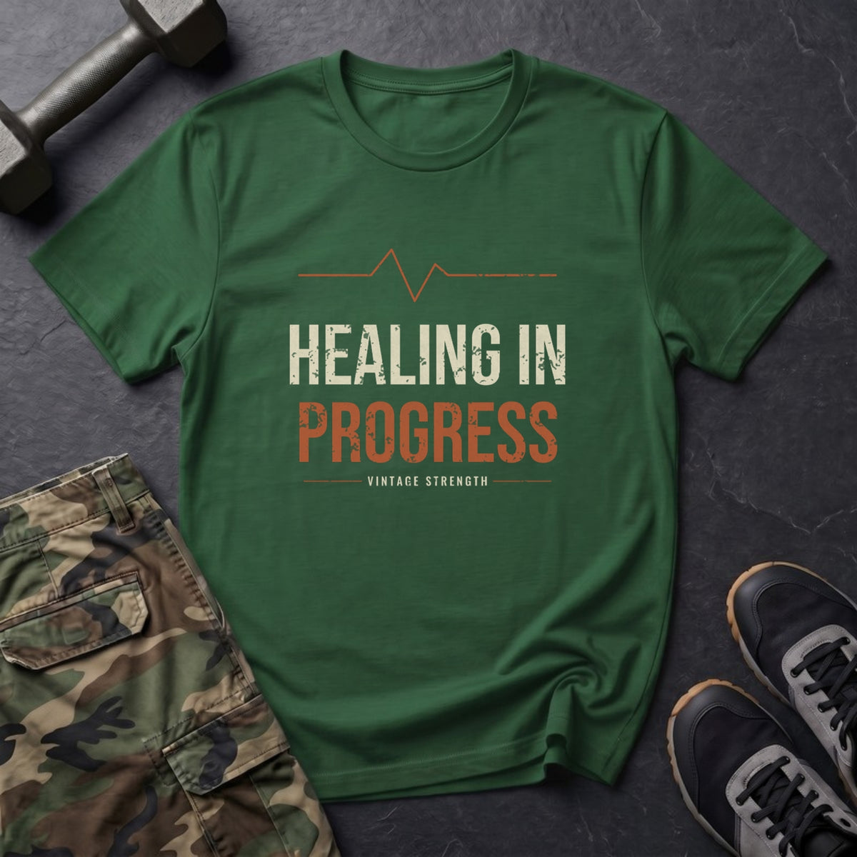 Healing in Progress T-Shirt in Forest Green