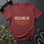 Healing in Progress T-Shirt in Heather Cardinal