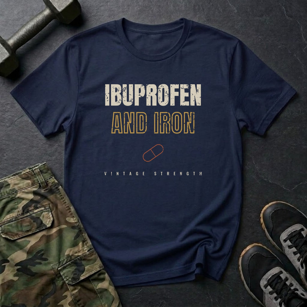 Ibuprofen and Iron T-Shirt in Navy
