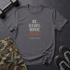 Ice, Elevate, Repeat, Prevail T-Shirt in Charcoal