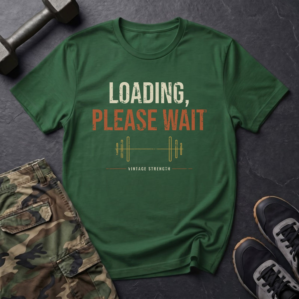 Loading, Please Wait T-Shirt in Forest Green