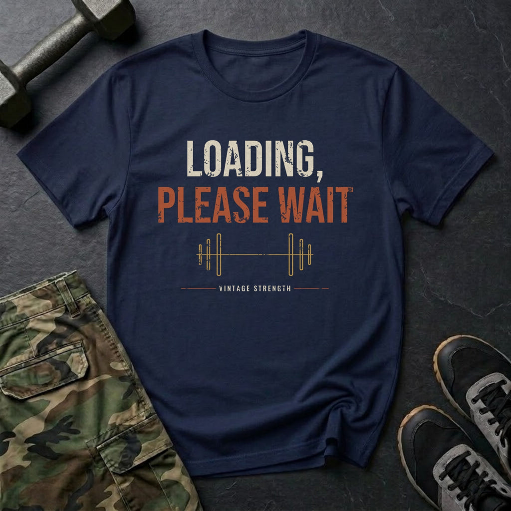 Loading, Please Wait T-Shirt in Navy