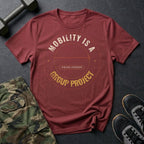 Mobility Is a Group Project T-Shirt in Heather Cardinal