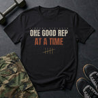 One Good Rep at a Time T-Shirt in Black